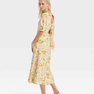 Women's Bishop Elbow Sleeve Tie-Back Dress - Who What Wear